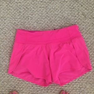 Lulu lemon hot pink workout shorts
